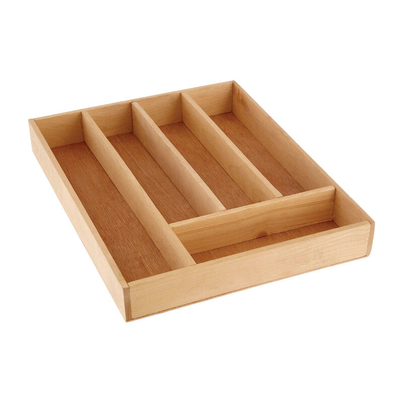 Orsina Cutlery Tray in Natural Wood Finish for Organising Kitchen Utensils and Cutlery