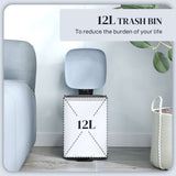 12L Kitchen Bin with a minimalist design for efficient waste disposal in any kitchen or dining area