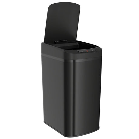 Wise Galleria Black Kitchen Bin with a lid and touchless sensor for easy waste disposal