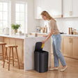 Wise Galleria Kitchen Bin in Black with a Modern Design and Easy-Open Lid for Efficient Office Storage