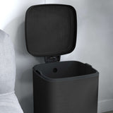 Wise Galleria Black Kitchen Bin with Lid for Easy Waste Disposal and Stylish Storage