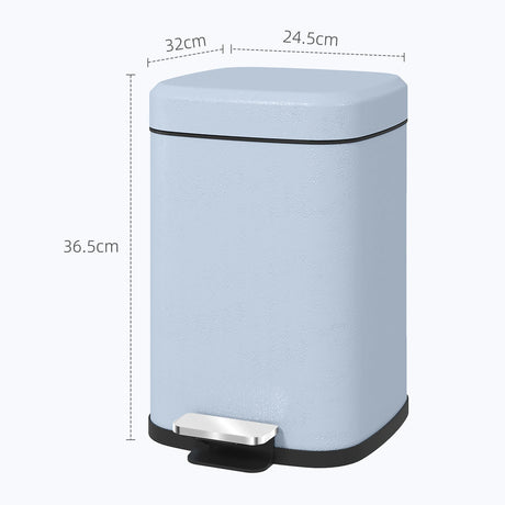 Wise Galleria Kitchen Bin in pastel blue, featuring a foot pedal for hands-free opening