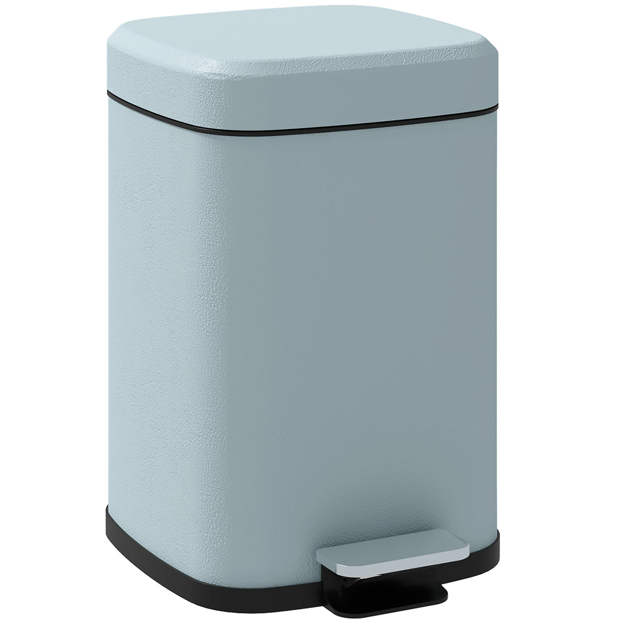 Wise Galleria Stylish Light Blue Kitchen Bin with Foot Pedal for Hands-Free Operation