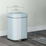 Wise Galleria Kitchen Bin with Pedal Operated Lid in Light Blue, Ideal for Easy Waste Disposal