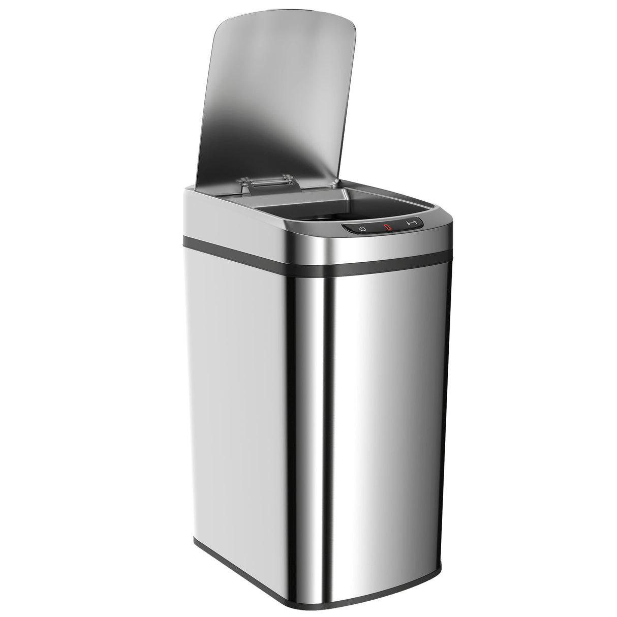 Wise Galleria Stainless Steel Kitchen Bin with Touchless Lid for Easy Waste Disposal