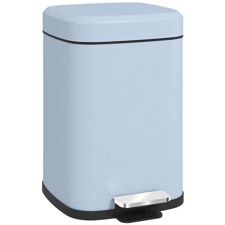 Wise Galleria blue kitchen bin with a foot pedal for hands-free opening and a sleek design