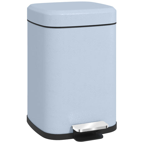 Wise Galleria blue kitchen bin with a foot pedal for hands-free opening and a sleek design