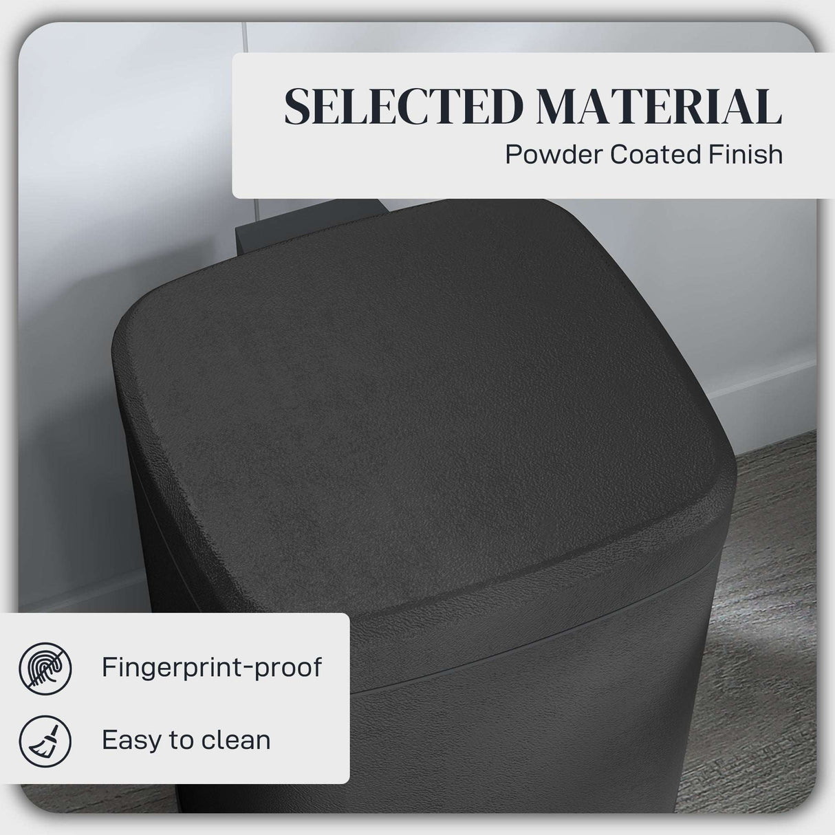 Wise Galleria Kitchen Bin with a powder coated finish, fingerprint-proof and easy to clean