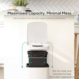 Wise Galleria Kitchen Bin with Removable Inner Bucket for Easy Cleaning and Neat Bag Concealment