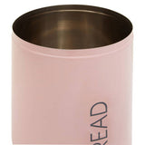 Orsina Pink Bread Bin with a Smooth Metal Interior for Fresh Bread Storage