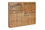 Orsina Chopping Board featuring kitchen conversions and measurements for easy cooking