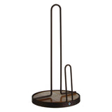 Orsina Kitchen Roll Holder in a sleek black design with a sturdy base for easy paper towel access