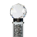 Stylish Kitchen Roll Holder with a Crystal Top and Sleek Silver Base for Elegant Home Decor