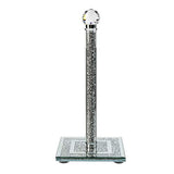 Elegant Kitchen Roll Holder with a sparkling glitter base and a decorative crystal top for stylish kitchens