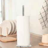 Orsina Kitchen Roll Holder with Elegant Marble Base and Stainless Steel Pole for Stylish Cooking Spaces
