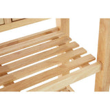 Orsina Kitchen Trolley featuring a wooden slatted shelf for ample storage and utility