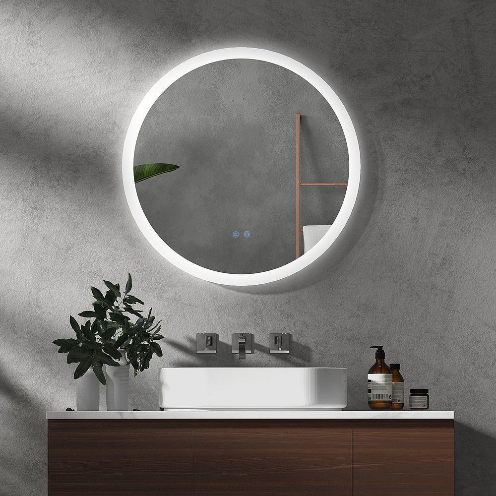 kleankin Illuminated Bathroom Mirror with LED Lights, 3 Colours, Defogging Film kleankin