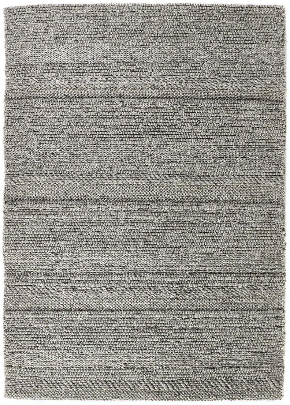 The Rugs Knitted Rug in grey with a textured, woven pattern for modern home decor