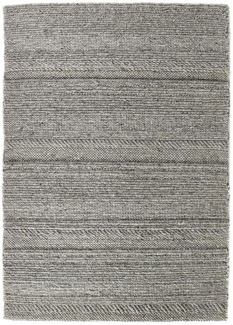 The Rugs Knitted Rug in grey with a textured, woven pattern for modern home decor