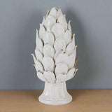Shades 4 Seasons Chianti Artichoke Glazed Ceramic Ornament WHITE CERAMIC Shades 4 Seasons