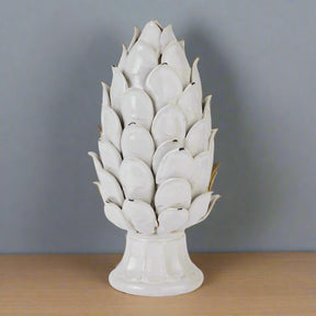 Shades 4 Seasons Chianti Artichoke Glazed Ceramic Ornament WHITE CERAMIC Shades 4 Seasons
