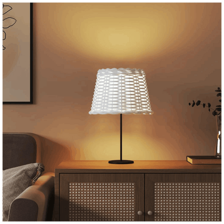 vidaXL elegant Lamp Shade Table Lamp with a woven design for stylish home lighting