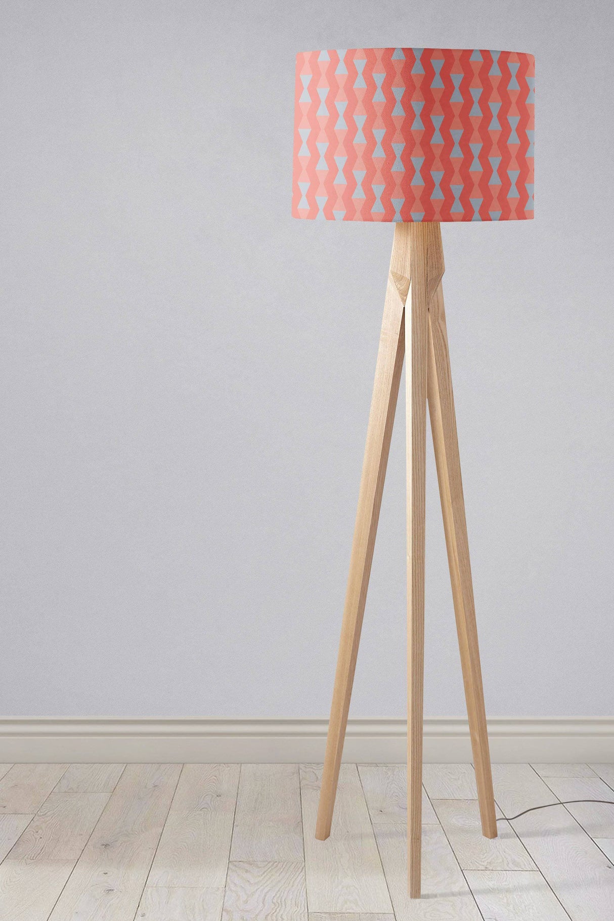 Shadow Bright modern lampshade in pink and blue patterns designed for a stylish lamp