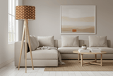 Shadow Bright Lampshade on a stylish floor lamp in a modern living room setting