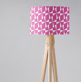 Pink geometric patterned lampshade from Shadow Bright for stylish home decor