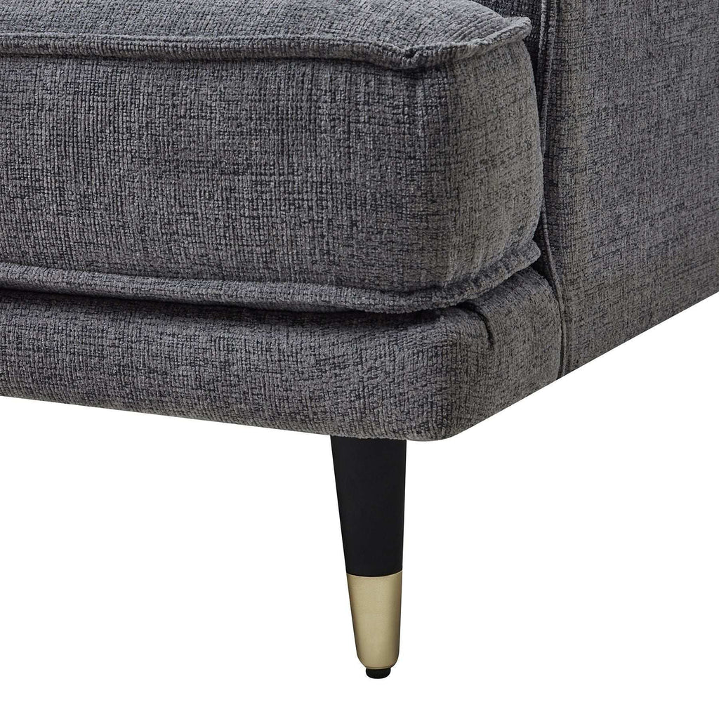 Shades 4 Seasons Large Arm Chair in Modern Grey Fabric Shades 4 Seasons
