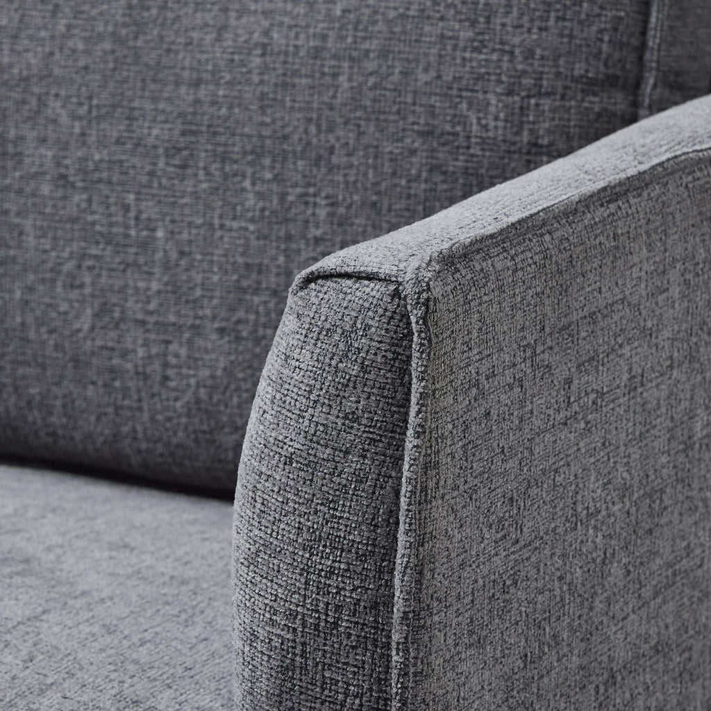 Shades 4 Seasons Large Arm Chair in Modern Grey Fabric Shades 4 Seasons