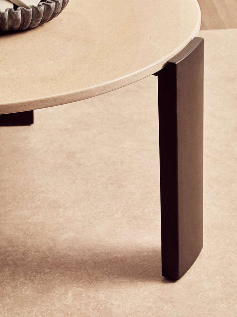 Palermo Round Cream Marble Top Large Coffee Table Orsina