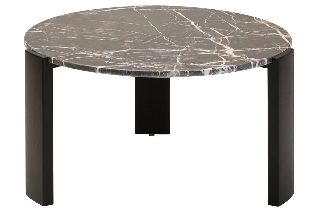 Palermo Round Black Marble Top Large Coffee Table Orsina