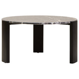 Palermo Round Black Marble Top Large Coffee Table Orsina
