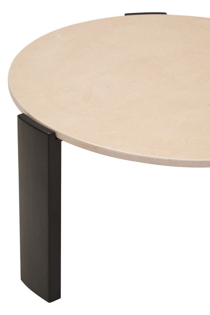 Palermo Round Cream Marble Top Large Coffee Table Orsina