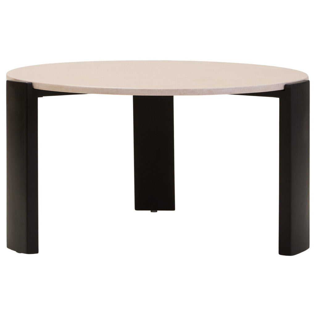 Palermo Round Cream Marble Top Large Coffee Table Orsina