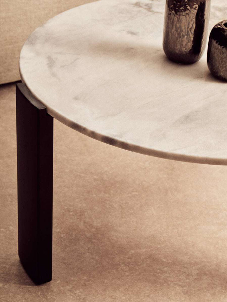 Palermo Round White Marble Top Large Coffee Table Orsina