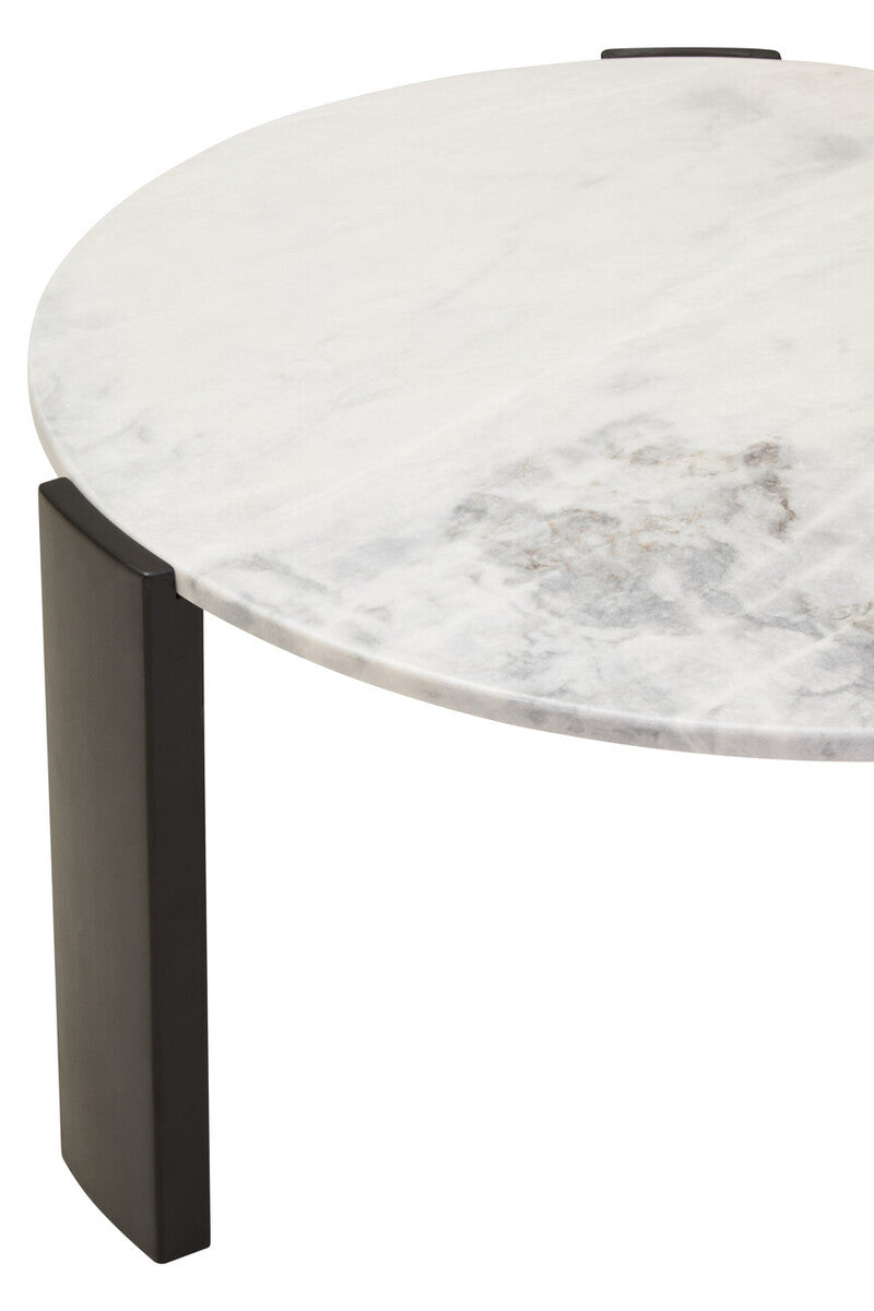 Palermo Round White Marble Top Large Coffee Table Orsina