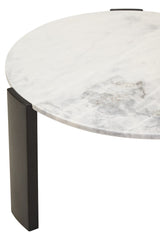 Palermo Round White Marble Top Large Coffee Table Orsina