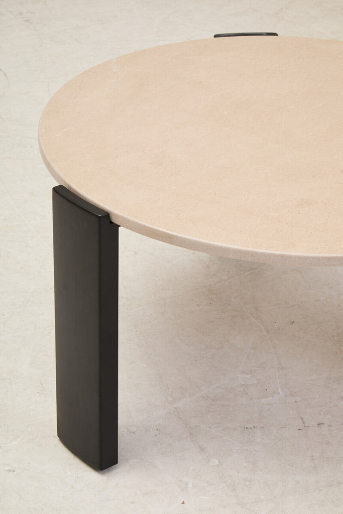 Palermo Round Cream Marble Top Large Coffee Table Orsina