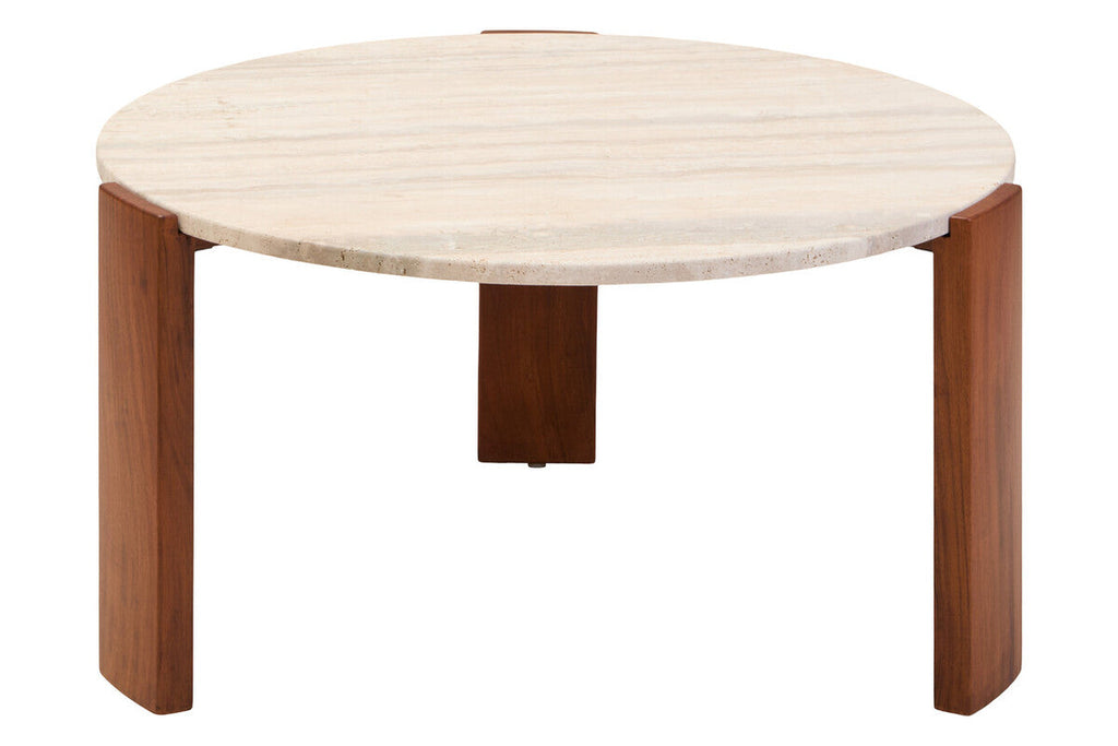 Palermo Round Travertine Top Large Coffee Table Orsina