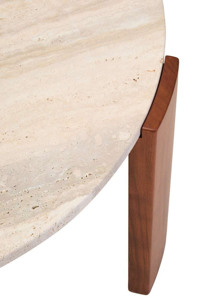 Palermo Round Travertine Top Large Coffee Table Orsina