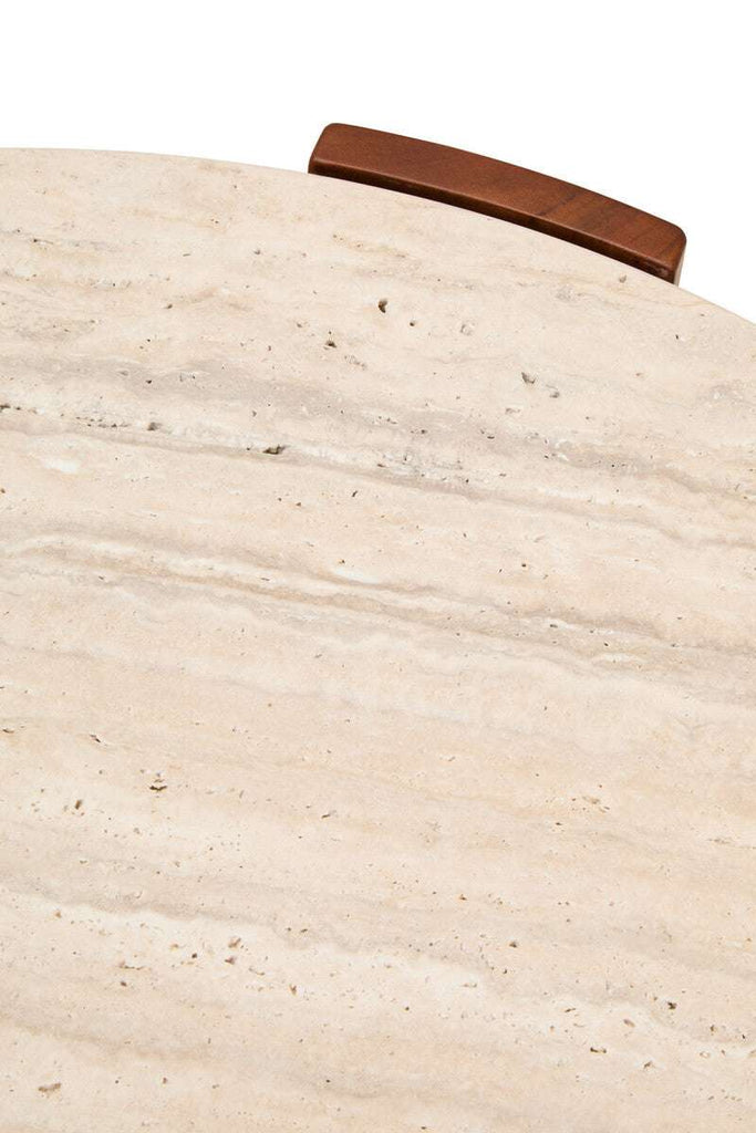 Palermo Round Travertine Top Large Coffee Table Orsina