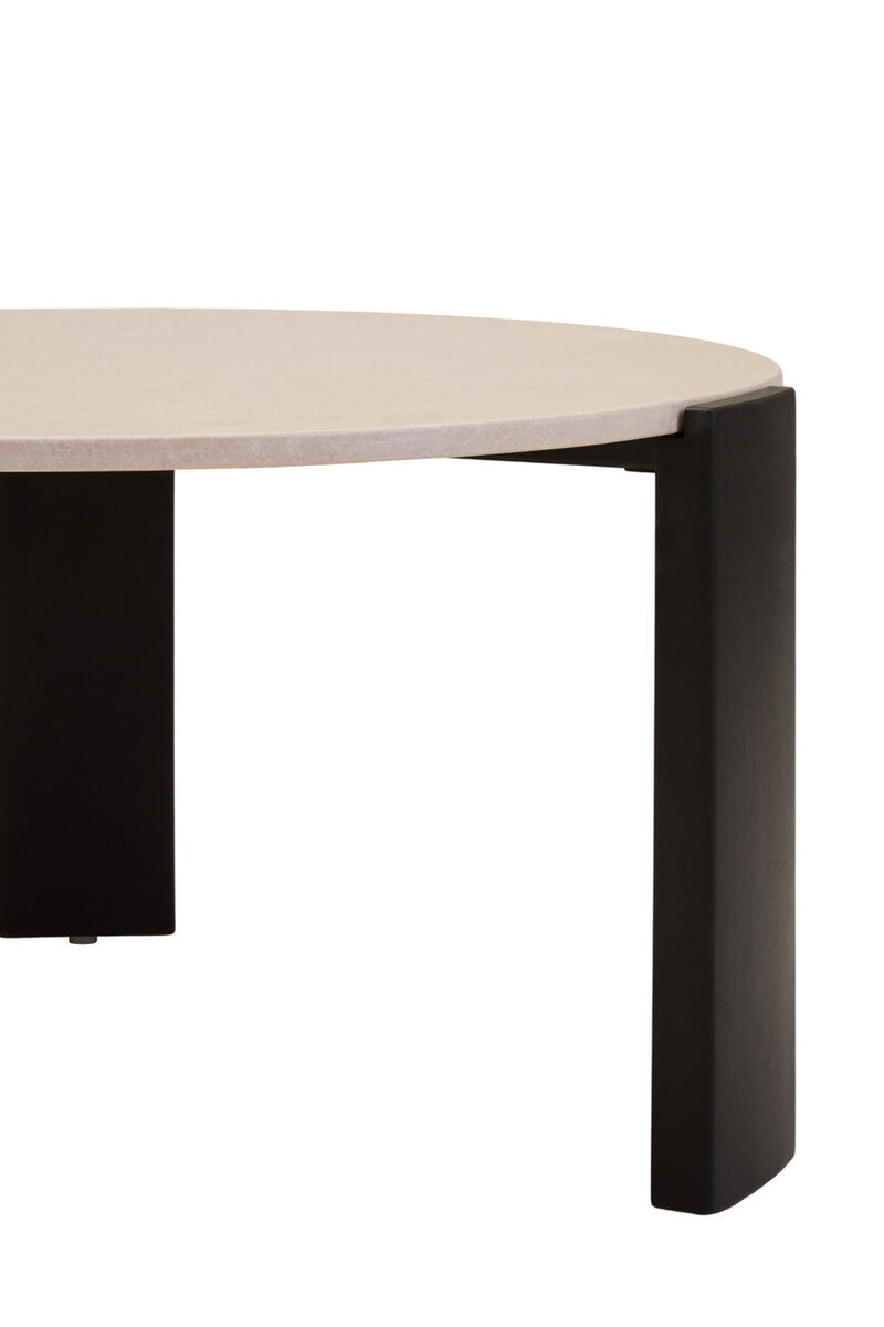 Palermo Round Cream Marble Top Large Coffee Table Orsina