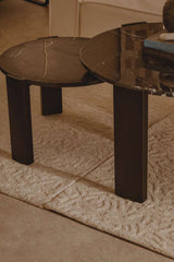 Palermo Round Black Marble Top Large Coffee Table Orsina