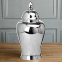 Shades 4 Seasons Large Ginger Jar Silver Ornament SILVER CERAMIC Shades 4 Seasons