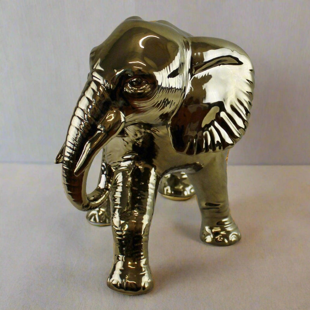 Large Golden Elephant Ornament 34cm Geko Products