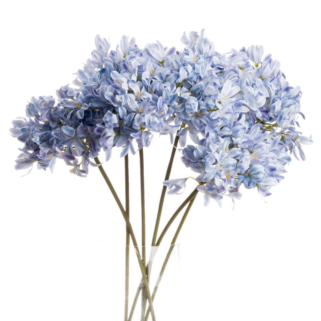 Shades 4 Seasons Large Headed Agapanthus Artificial Stem LIGHT BLUE PLASTIC Shades 4 Seasons
