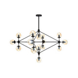Abira Matte Black 15 Arm Pendant Light Orsina