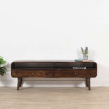 Large TV Stand by Verty Furniture with two drawers and open shelves for storage and display